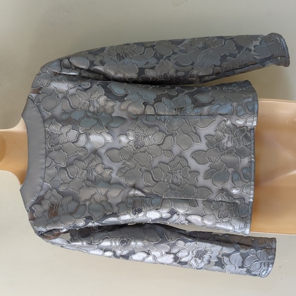 Colleen Lopez Best Dressed Silver Faux Leather And Mesh Jacket - Picture 5 of 16